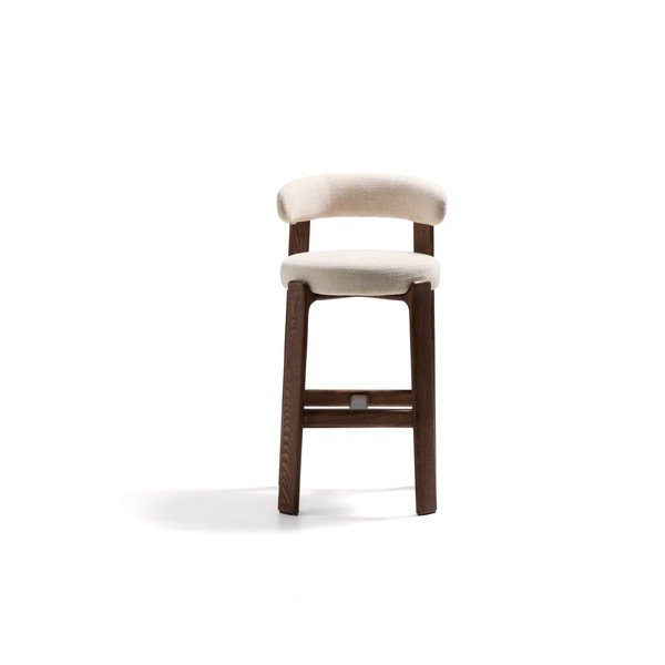 Smėlio spalvos/tamsios natūralios spalvos iš uosio masyvo baro taburetė (sėdynės aukštis 75 cm) Granite – Kave Home-image-2