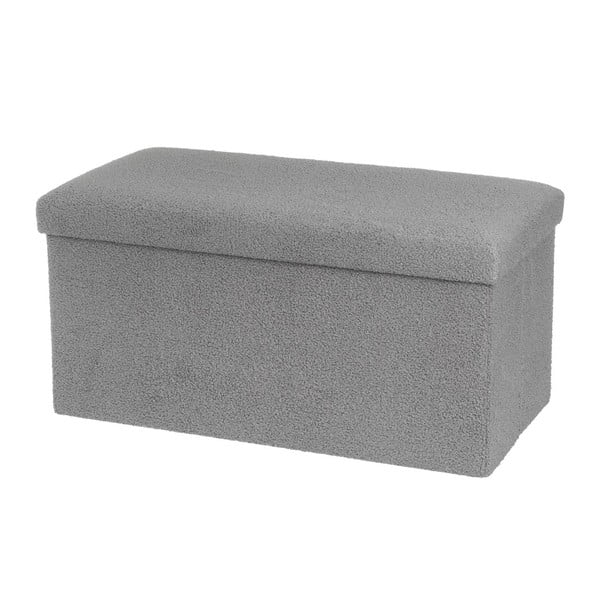 Pilkos spalvos iš boucle pufas Folding – Casa Selección