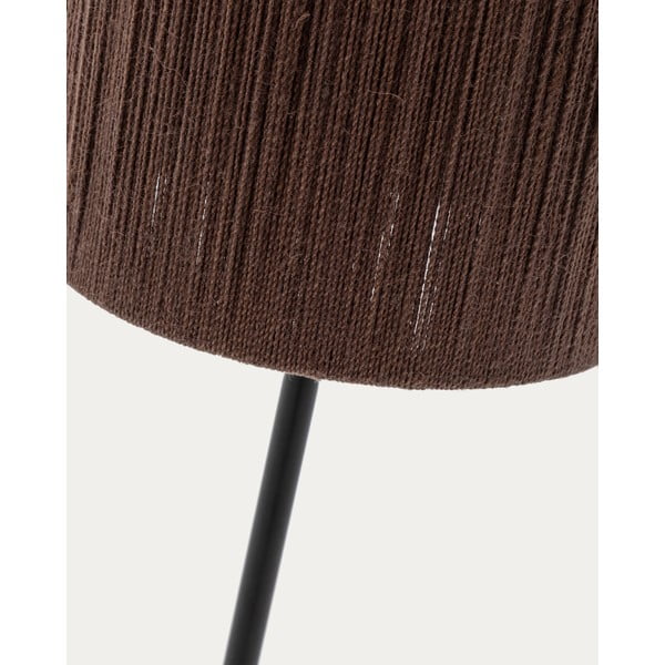 Tamsios natūralios spalvos iš akacijos masyvo stalinis šviestuvas (aukštis 147 cm) Kor – Kave Home-image-4