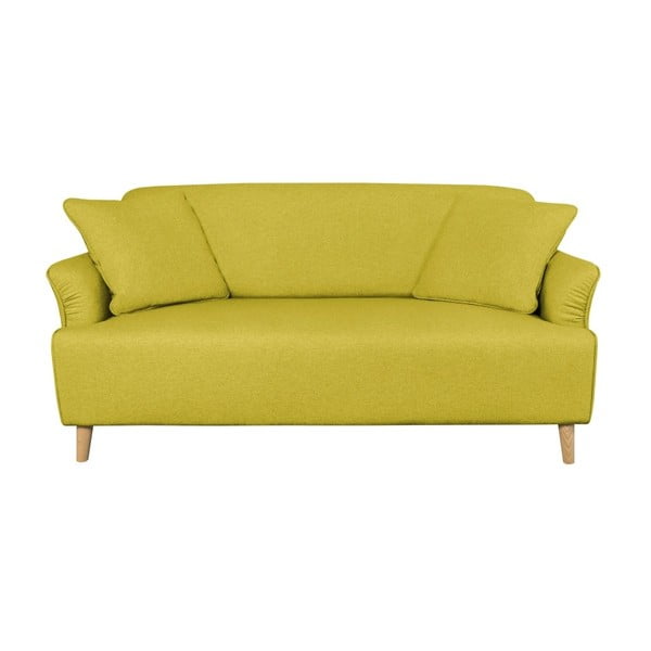 Geltona dviejų vietų sofa "Kooko Home Funk