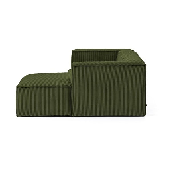 Žalia velvetinė kampinė sofa (dešinysis kampas) Blok - Kave Home-image-2