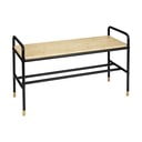Juoda/natūrali metalinė batų lentyna su suoliuku Loft - Wenko