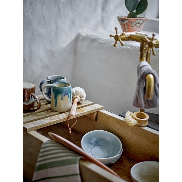 Mėlynos spalvos/smėlio spalvos iš akmens masės puodelis 450 ml Yori – Bloomingville-image-2