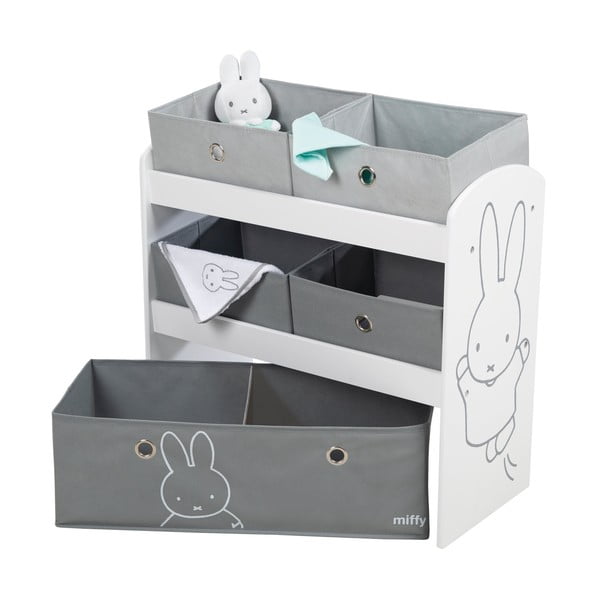 Baltos spalvos/pilkos spalvos vaikiškas organizatorius 63,5x29,5x60 cm Miffy – Roba-image-4