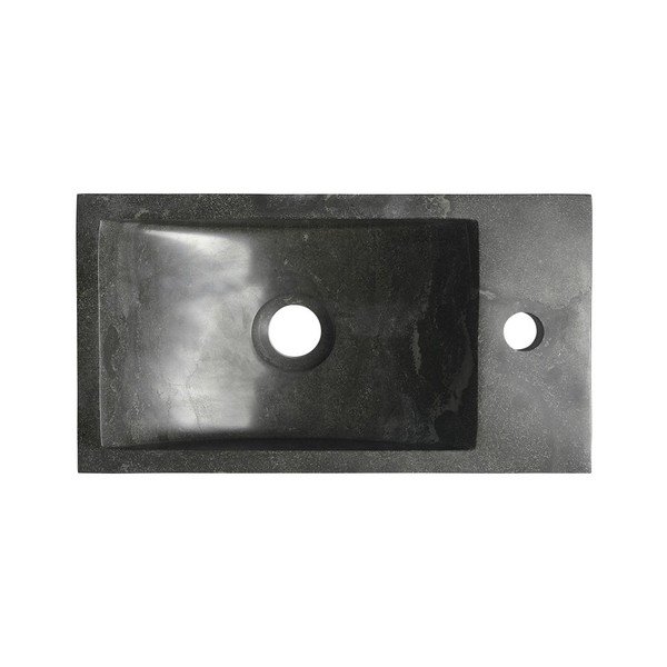 Iš akmens maža kriauklė juodos spalvos 40x22 cm Blok – Sapho-image-2