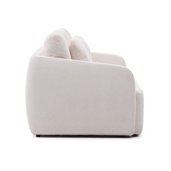 Kreminės spalvos iš šenilinio audinio sulankstoma sofa 225 cm Laira – Kave Home-image-3