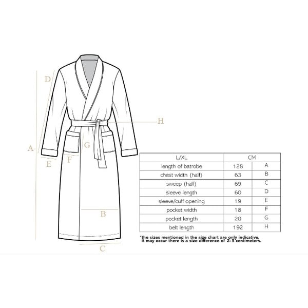 Chalatas mėlynos spalvos iš mikropliušo L/XL Cosy – Tiseco Home Studio-image-1