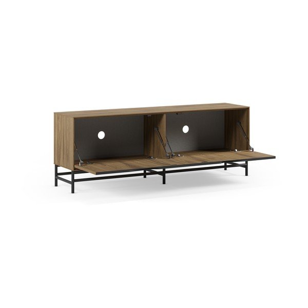 Juodos spalvos/natūralios spalvos TV spintelė iš ąžuolo 150x61x35 cm Aiden – Marckeric-image-3