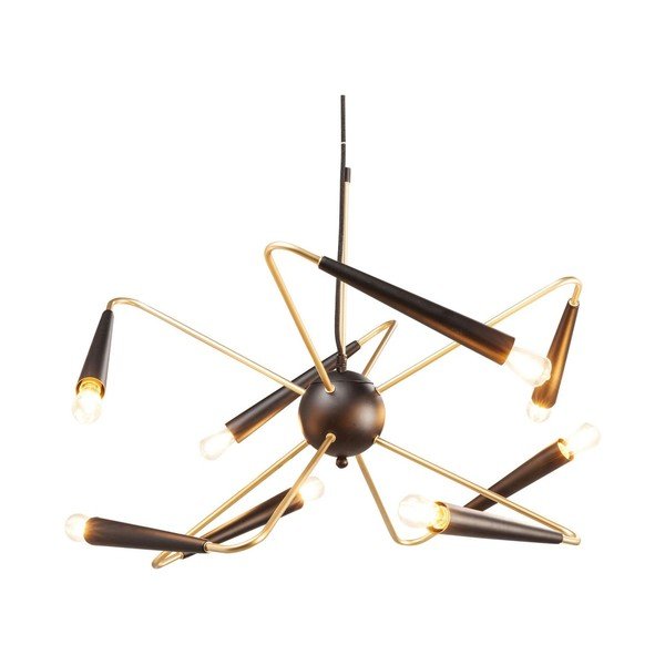 Juodas lubinis šviestuvas su auksinėmis detalėmis "Kare Design Harlekin-image-2