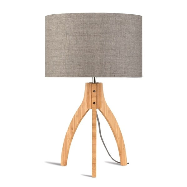 Stalo lempa su smėlio spalvos atspalviu ir bambuko konstrukcija Good&Mojo Annapurna