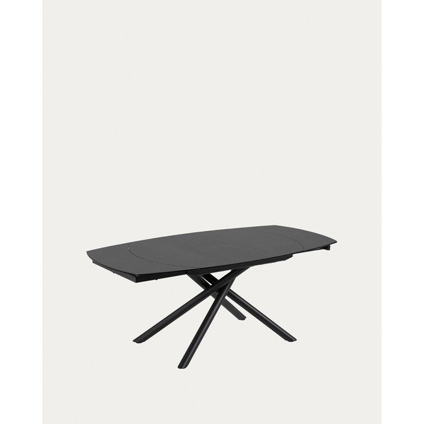 Iš keraminės plokštės prailginamas valgomojo stalas su papildomu stalviršiu 100x130 cm Yodalia – Kave Home-image-3