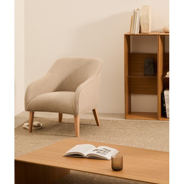 Smėlio spalvos krėslas Bobly – Kave Home-image-1