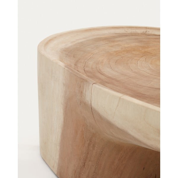 Kavos staliukas iš masyvios munggur medienos natūralios spalvos 50x90 cm Mosi – Kave Home-image-4