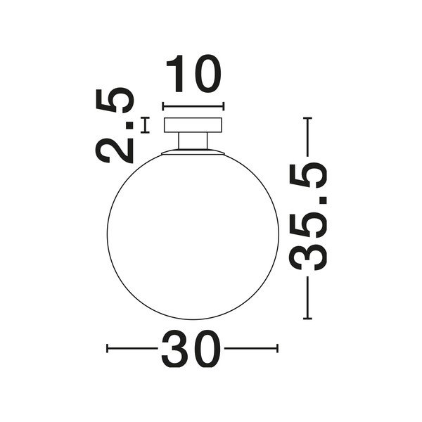 Baltos spalvos/auksinės spalvos iš stiklo lubinis šviestuvas Vita – Nova Luce-image-3