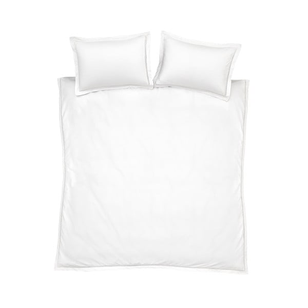 Baltos spalvos iš medvilnės viengulė patalynė 135x200 cm Oxford Lace Trim – Bianca