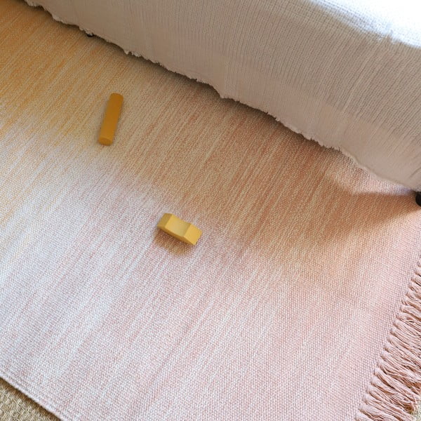 Oranžinis-rožinis plaunamas kilimas 100x150 cm Kirthy - Nattiot-image-1