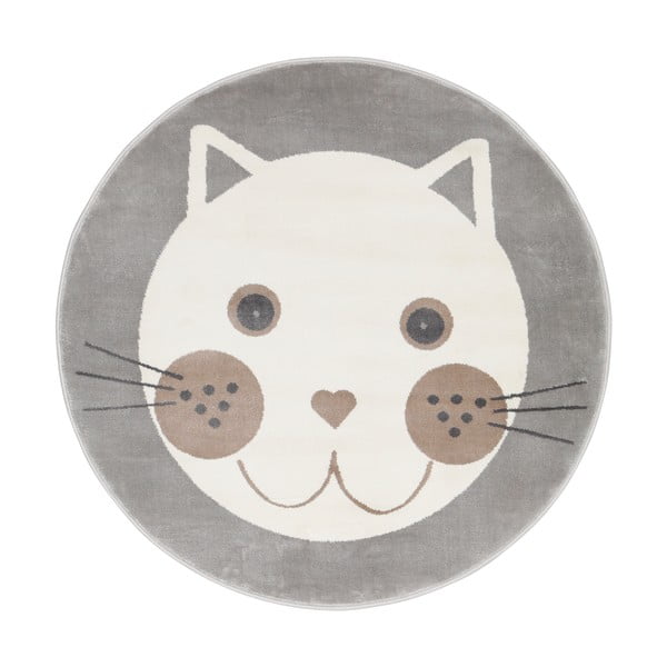 Vaikiškas kilimas pilkos spalvos ø 100 cm Soft – FD