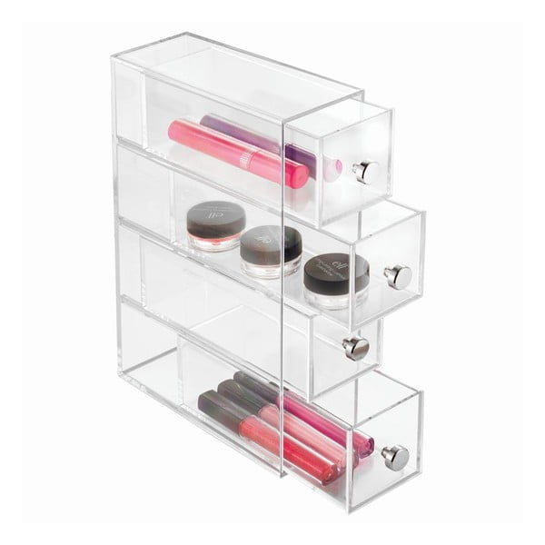 Skaidri laikymo dėžė su 4 stalčiais iDesign Tower-image-2