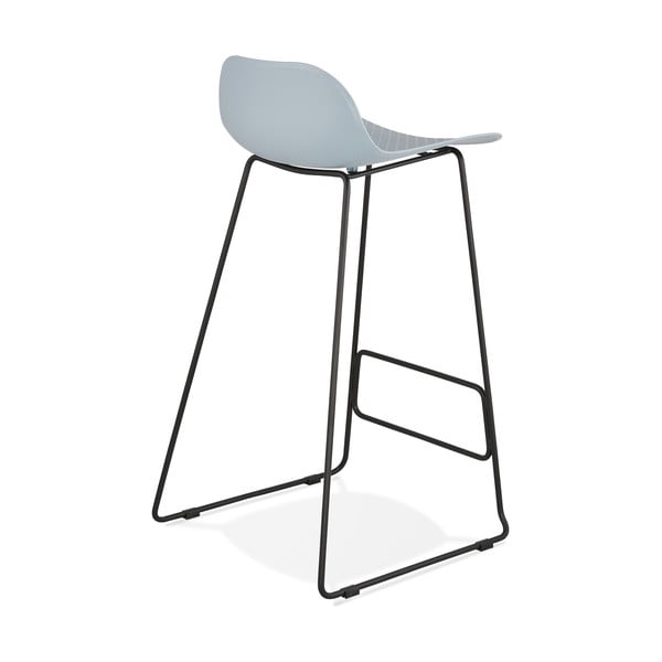Mėlyna baro kėdė juodomis kojomis Kokoon Slade, sėdynės aukštis 76 cm-image-3