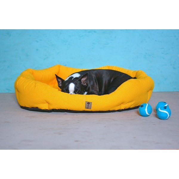 Geltona medvilninė lova 75x60 cm Sunny - Petsy-image-3