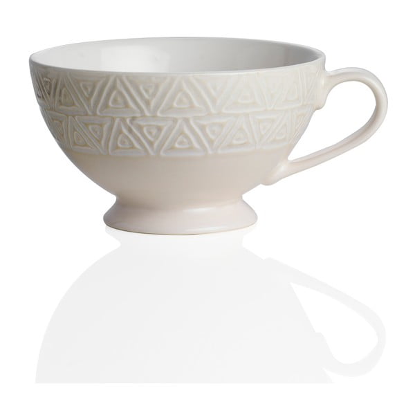 Pilkos spalvos keramikos puodelis su rankena Brandani Alice