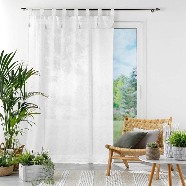 Baltos spalvos permatoma užuolaida 140x240 cm Dalila – douceur d'intérieur-image-2