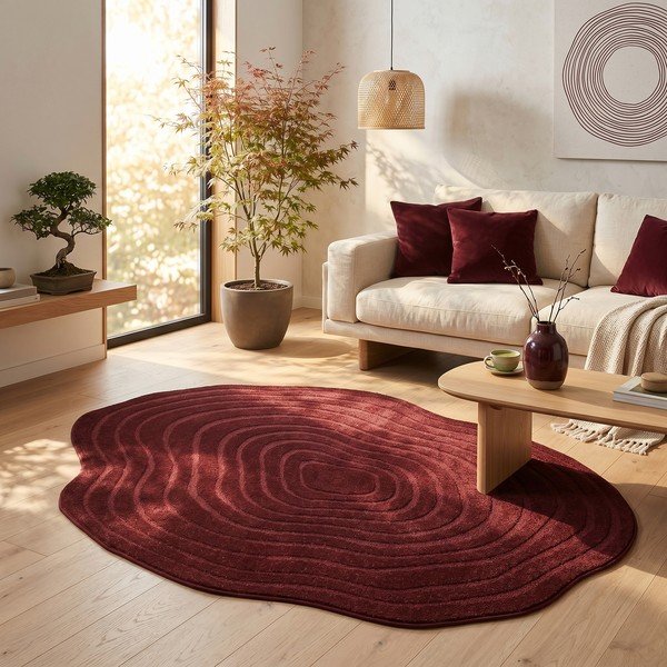 Bordo spalvos kilimas 160x230 cm Pebble – ESTE-image-1