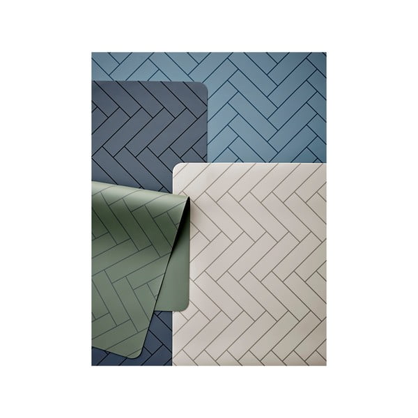 Mėlynas silikoninis padėkliukas Södahl Tiles, 33 x 48 cm-image-1