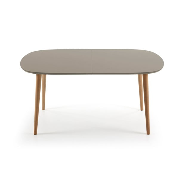 Pilkas išskleidžiamas valgomojo stalas Kave Home Oakland, 160 x 100 cm-image-2