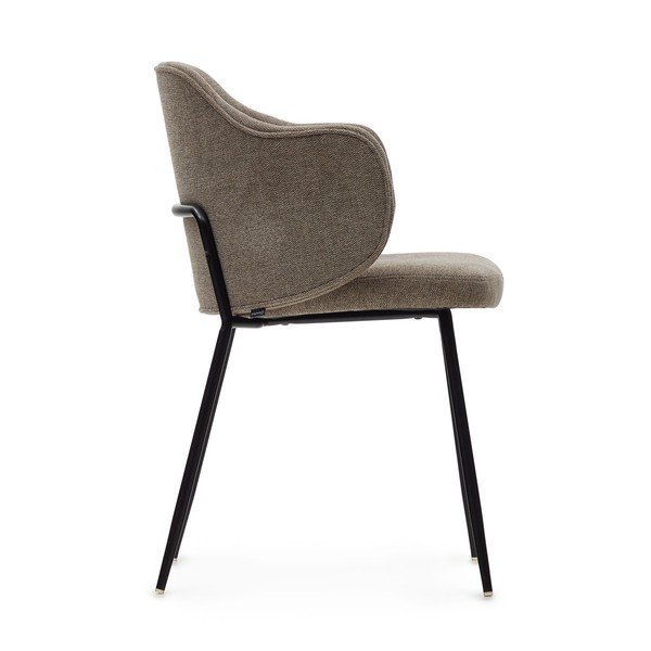 Rudos spalvos iš audinio valgomojo kėdžių komplektas 2 vnt. Yunia – Kave Home-image-4