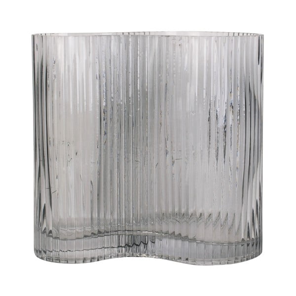 Pilka stiklo vaza PT LIVING Wave, aukštis 18 cm-image-4