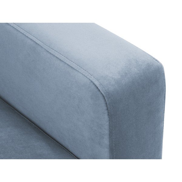 Šviesiai mėlyna aksominė sofa Kooko Home Harmony, 220 cm-image-1
