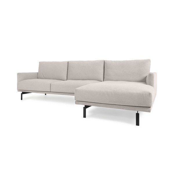 Smėlio spalvos kampinė sofa Kave Home Galene, dešinysis kampas, 254 cm-image-2