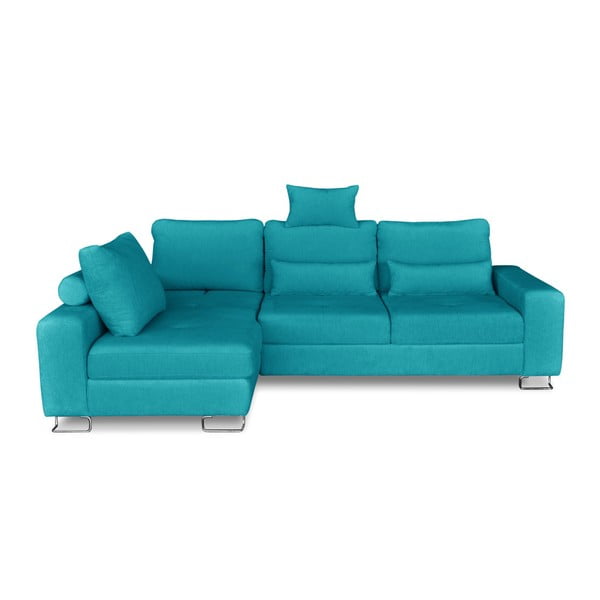 Turkio spalvos kampinė sofa-lova "Windsor & Co. Sofos "Alpha", kairysis kampas