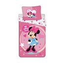 Viengulė vaikiška patalynė iš mikropluošto 140x200 cm Minnie Sweet Like Me – Jerry Fabrics