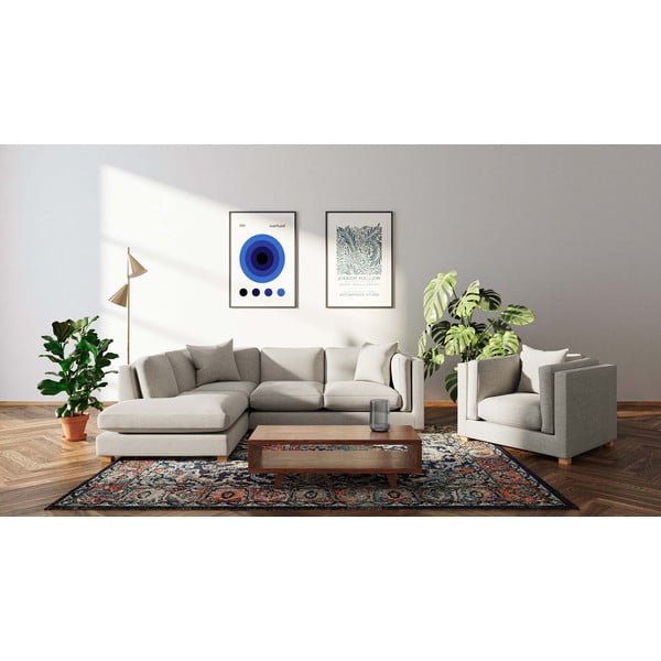 Kampinė sofa smėlio spalvos (su kairiuoju kampu) Pomo – Ame Yens-image-1