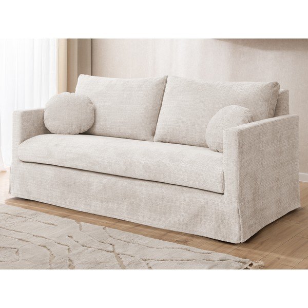 Kreminės spalvos sofa 195 cm Paphos – Ropez-image-1