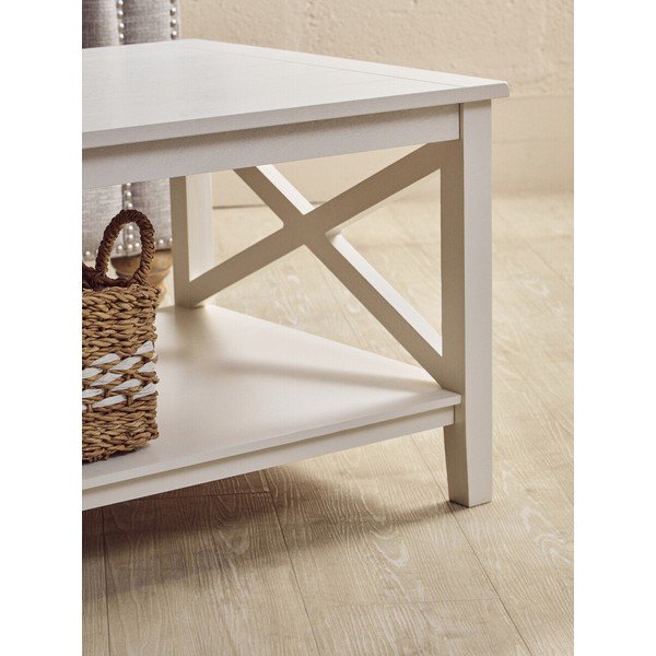 Baltos spalvos kavos staliukas 60x120 cm Heritage – Premier Housewares-image-2