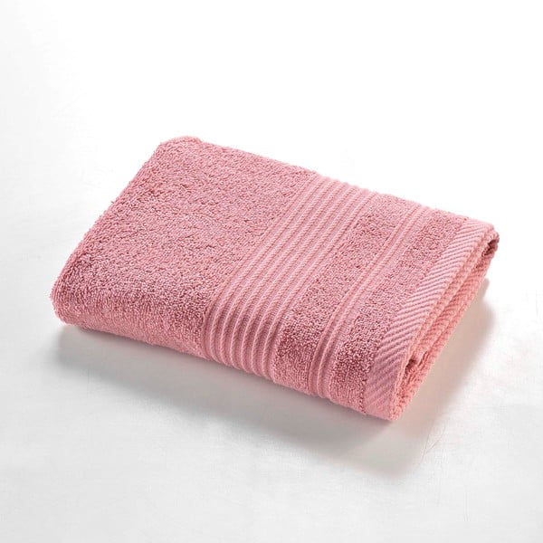 Iš frote audinio iš medvilnės rankšluostis rožinės spalvos 50x90 cm Tendresse – douceur d'intérieur