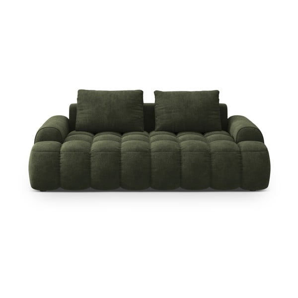Žalios spalvos iš velveto sofa 200 cm Linz – Cosmopolitan Design