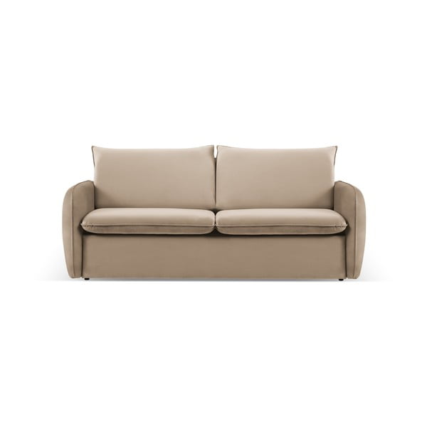 Sulankstoma sofa smėlio spalvos iš velveto 214 cm Vienna – Cosmopolitan Design