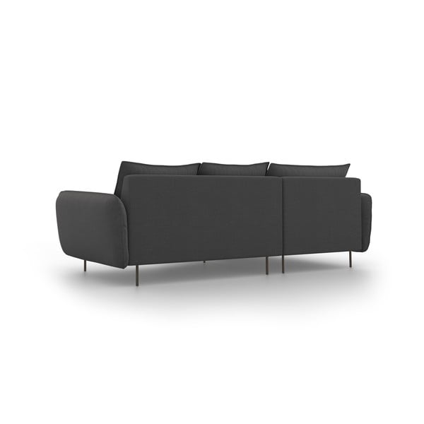 Tamsiai pilkos spalvos kampinė sofa Cosmopolitan Design Vienna, kampas kairėje-image-3