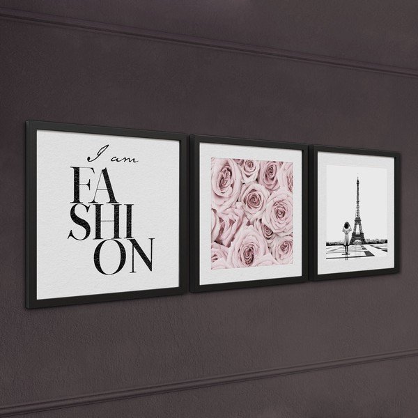 Paveikslai 3 vnt. 30x40 cm Parisienne – Styler-image-2