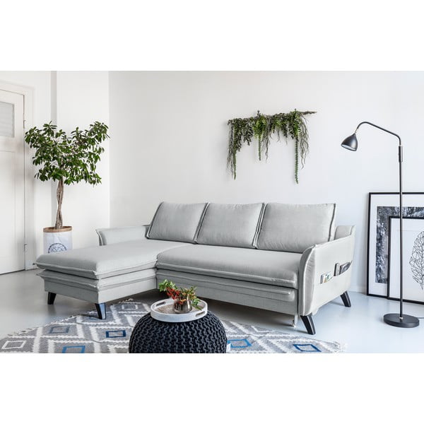 Šviesiai pilka sofa-lova Miuform Charming Charlie, kairysis kampas-image-3