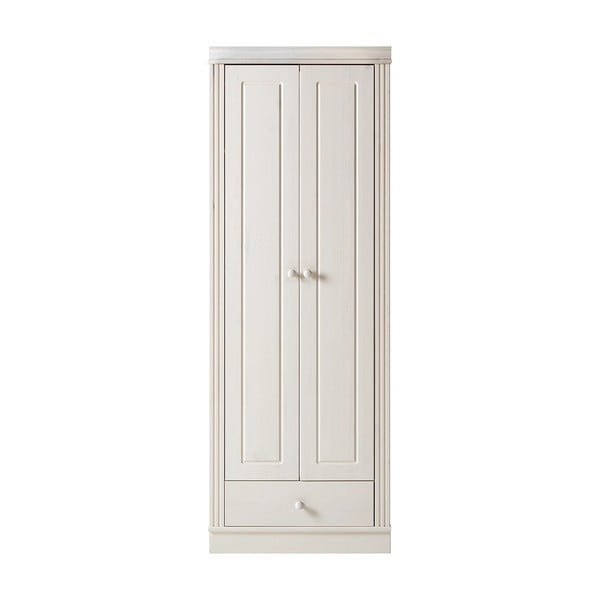 Iš pušies masyvo drabužių spinta baltos spalvos 65x180 cm Anita – Støraa