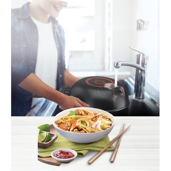 Wok keptuvė su nelimpančia danga ø 28 cm Simply Clean Red B5671953 – Tefal-image-1