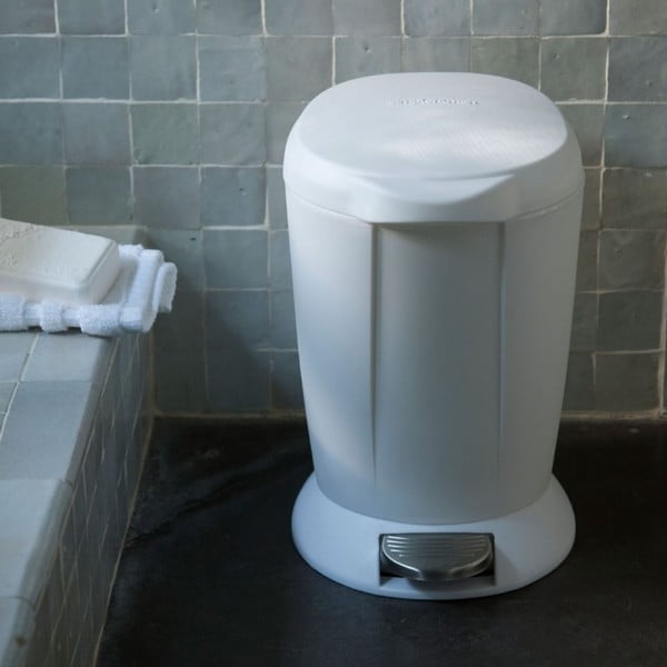 Baltas vonios kambario šiukšlių krepšys simplehuman, 6 l-image-1