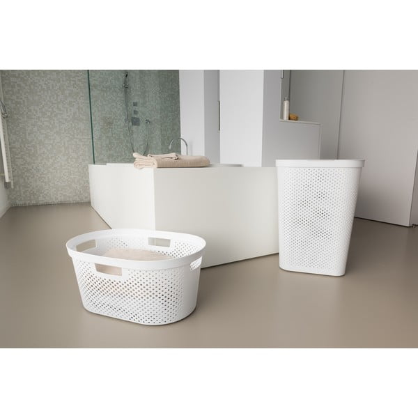 Baltas skalbinių krepšys Curver Infinity, 40 l-image-1