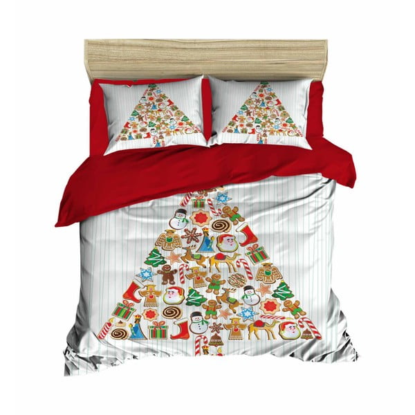 Kalėdinė dvivietės lovos patalynė su paklode "Marisa", 160 x 220 cm