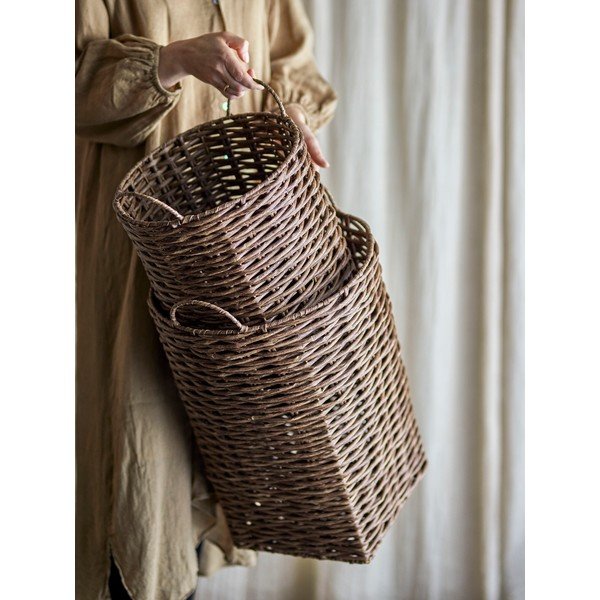 Iš dirbtinio rotango gėlių vazonų dangteliai 2 vnt. ø 35 cm Cestina – Bloomingville-image-1